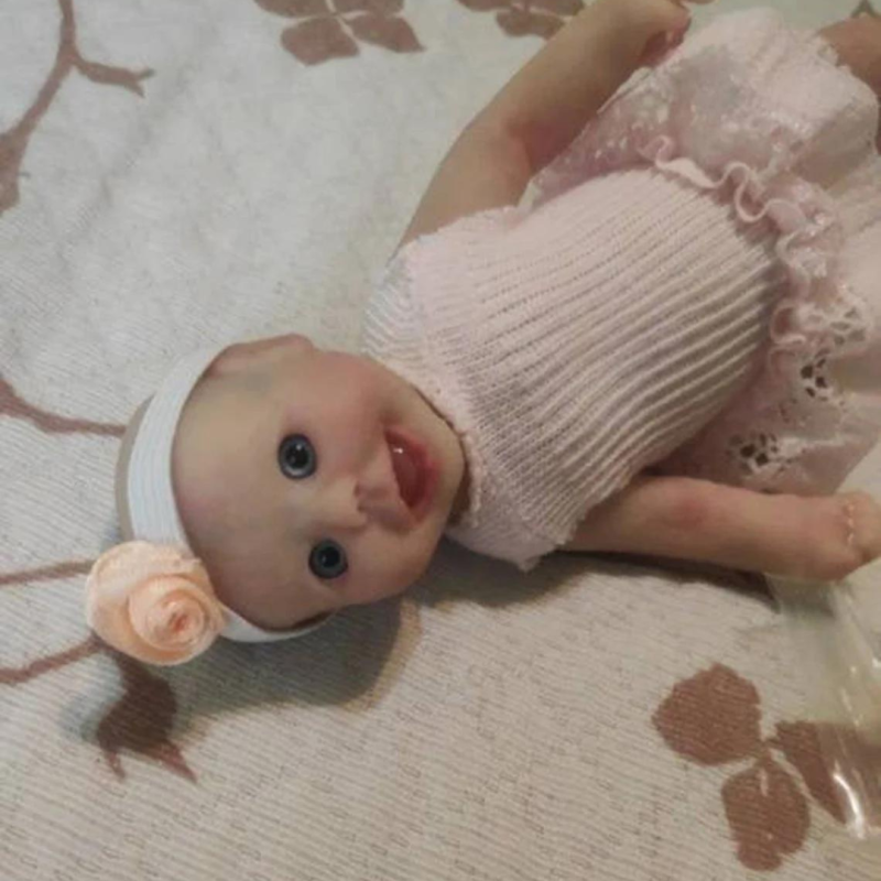 Bebé reborn de silicona tamaño prematuro ojos abiertos ENVIO